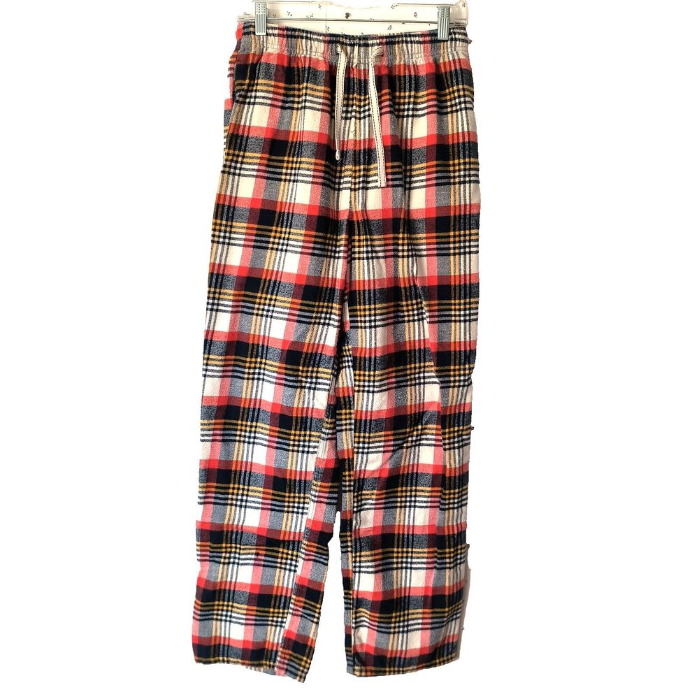 Woolrich Flannel Pajama Pants Mens S Multicolor Plaid 100% Cotton Lounge Cozy PJ